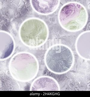 Nahtlose Muster weiche Kreise, kreative abstrakte Hand gemalten Hintergrund, Marmor-Textur für Tapeten, Poster, Karten, Einladungen, Websites. Stockfoto