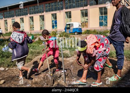 Krieg in Äthiopien, Vertriebene, Abiy Ahmed Stockfoto