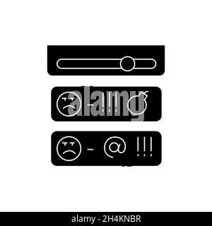 Hass in Kommentaren Farbzeilensymbol. Piktogramm für Webseite, mobile App, Promo. UI UX GUI Design Element. Bearbeitbare Kontur. Stock Vektor