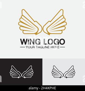 Wings Logo Vektor Symbol Symbol Illustration Design Vorlage Stock Vektor