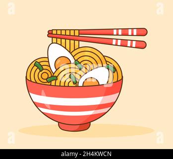 Ramen in Platte Stock Vektor
