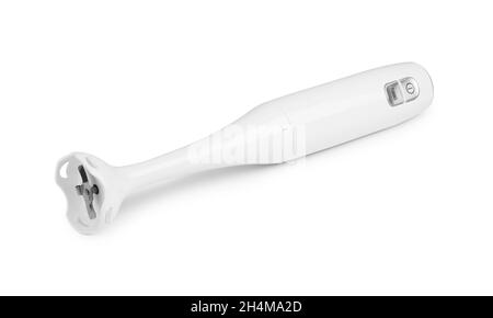 Stabmixer mit Eintauchfunktion isoliert auf weißem Hintergrund Stockfoto