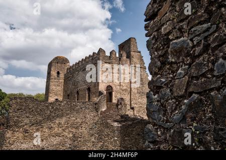 Schlösser in Gondar, Ahmara, Äthiopien Stockfoto