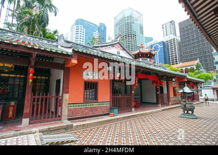 Thian Hock Keng Chinesischer Tempel in der Telok Ayer Street in Chinatown, Singapur. Stockfoto