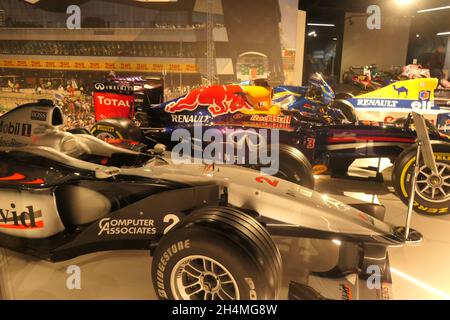 David Coulthard Auto im Silverstone Museum Stockfoto