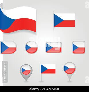 Symbol für Tschechische Republik EPS 10 Stock Vektor