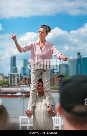 London, Großbritannien. 22. Juni 2019. Aufschwung beim Greenwich and Docklands International Festival in Greenwich. GDIF 2019. Quelle: Waldemar Sikora Stockfoto