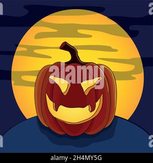 Der moderne halloween Kürbis Vektor eps 10 Stock Vektor