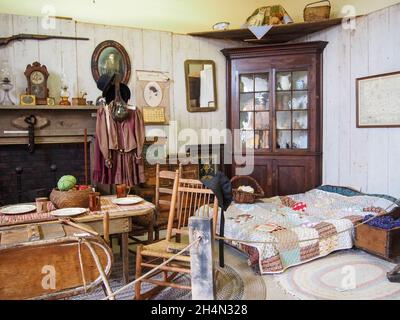 Erhaltene Antiquitäten und Artefakte im Vault Museum im Grayson County Courthouse 1908 in Independence, Virginia, USA 2021 © Katharine Stockfoto