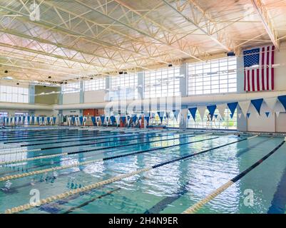 Henderson, MAI 17 2021 - Innenansicht des Heritage Park Aquatic Complex Stockfoto