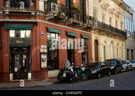 Plaza Dorrego Cafe and Bar, Plaza Dorrego, San Telmo, Buenos Aires, Argentinien, Südamerika Stockfoto