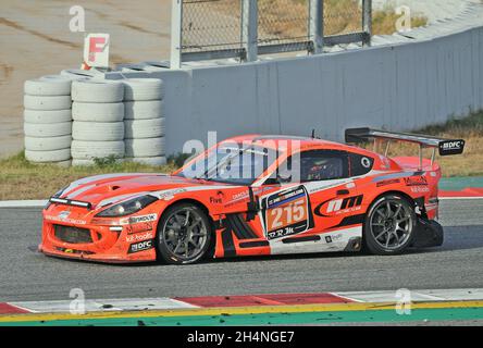 Ginetta G55 GT4 V6-NM Racing Team bei den 24 Stunden von Barcelona de motosport-2017 auf dem Kurs von Barcelona Katalonien, Spanien Stockfoto