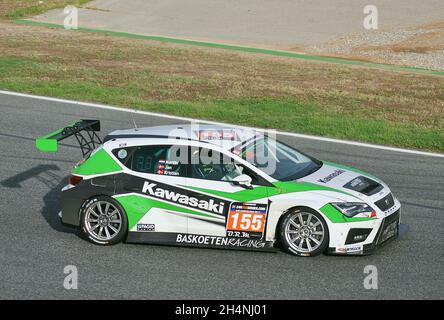 Seat LRR TCR V3 DSG-Team Bas Koetem in den 24 Stunden von Barcelona de motosport-2017 auf dem Kurs von Barcelona Katalonien, Spanien Stockfoto