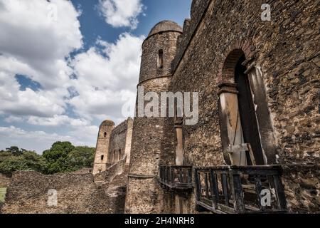 Schlösser in Gondar, Ahmara, Äthiopien Stockfoto