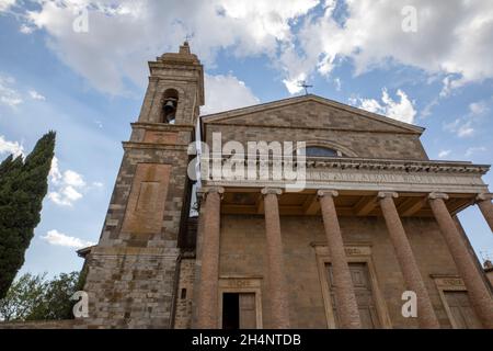 Kathedrale des Heiligen Erlösers oder Cattedrale del Santissimo Salvatore in Montalcino, Toskana, Italien Stockfoto