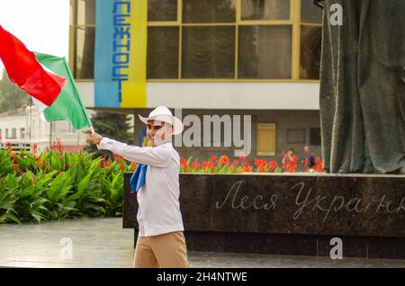 Schließen des Festivals "Polissya Sommer mit Folklore Lutsk Ukraine" 25.08.2018. Stockfoto