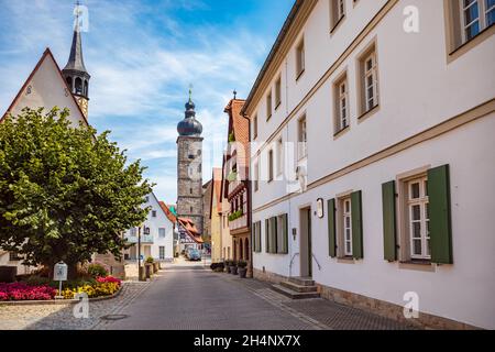 FORCHHEIM, DEUTSCHLAND - CA. AUGUST 2021: Das Stadtbild von Forchheim, Bayern, Deutschland Stockfoto