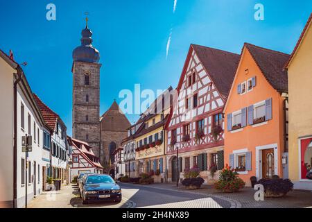 FORCHHEIM, DEUTSCHLAND - CA. AUGUST 2021: Das Stadtbild von Forchheim, Bayern, Deutschland Stockfoto
