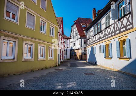 FORCHHEIM, DEUTSCHLAND - CA. AUGUST 2021: Das Stadtbild von Forchheim, Bayern, Deutschland Stockfoto