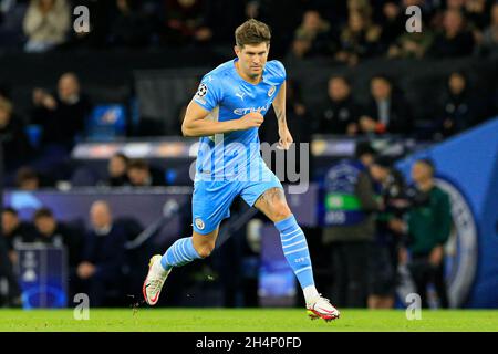 Manchester, Großbritannien. November 2021. John Stones #5 of Manchester City in Manchester, Vereinigtes Königreich am 11/3/2021. (Foto von Conor Molloy/News Images/Sipa USA) Quelle: SIPA USA/Alamy Live News Stockfoto