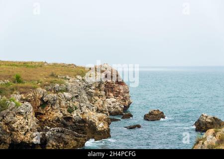 Übersicht über die Kliffs von Tyulenovo, Bulgarien Stockfoto