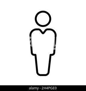 Personensymbol im Linienstil. Führung. Vektor EPS 10. Isoliert auf weißem Hintergrund. Stock Vektor