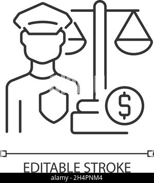 Lineares Symbol der Finanzwache Stock Vektor