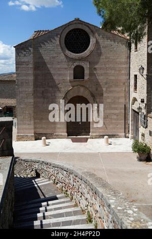 Altstadt, Kirche des heiligen Franziskus, Dorf Corciano, Umbrien, Italien, Europa Stockfoto