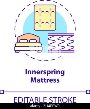 Symbol für das Konzept der Federkernmatratze Stock Vektor