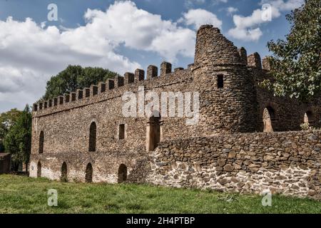 Schlösser in Gondar, Ahmara, Äthiopien Stockfoto