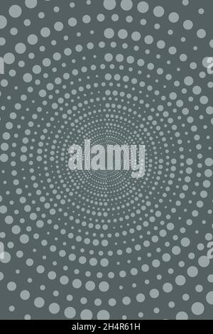 Vektorspirale Hintergrund von Punkten. Modernes abstraktes geometrisches Design für den Hintergrund Stock Vektor