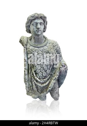 Römische ägyptische Statue Skulptur von Alexandre dem Großen als Sohn des Zeus, ist 0r 2. jh. AD, Marmor . Louvre Museum Inv Ma 3616. Alexander III. Stockfoto