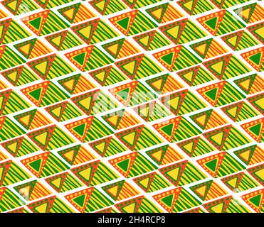 Afrikanisches Stammes Ethnisches Muster Nahtloses traditionelles Design. Happy Kwanzaa Hintergrund, Tapete, Verpackung. Vektor Stock Vektor