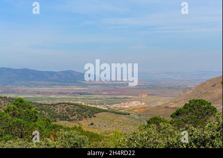 Landschaften von La Calahorra in Granada - Spanien Stockfoto