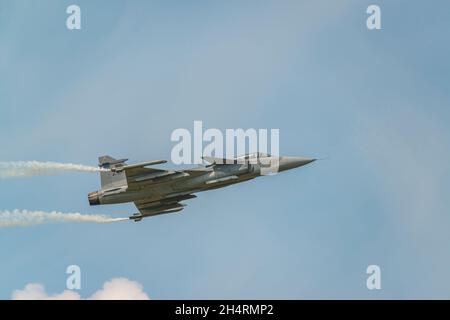 Die schwedische Luftwaffe Saab JAS-39 Gripen Stockfoto