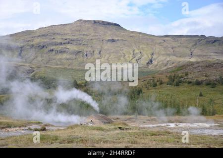 Geyser Hot Springs Area, Island Stockfoto