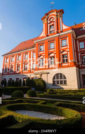Wirydarz Ossolineum, Ossolineum Institute, Barokowy Ogród Ossolineum, Breslau, Polen Stockfoto