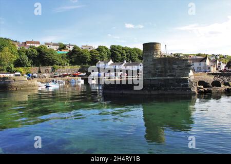 Dunure Harbor - Schottland Stockfoto