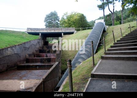 Schraubenturbine in Cragside, Rothbury, Northumberland, England, Großbritannien, Vereinigtes Königreich Stockfoto