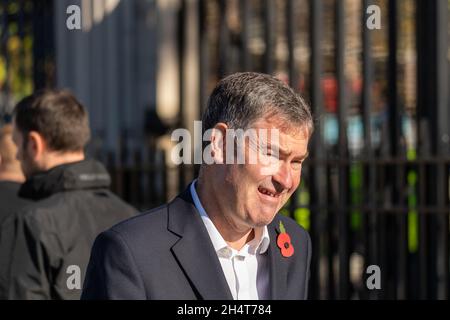 David Gauke, britischer politischer Kommentator, Anwalt und ehemaliger Politiker, der von 2005 bis 2019 Abgeordneter für South West Hertfordshire war. Ehemaliger Justizminister und Lord Chancellor von 2018 bis 2019. Er ließ die konservative Peitsche am 3. September 2019 entfernen und saß bis zur Auflösung als unabhängiger Politiker. Stockfoto