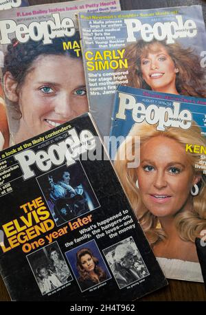 1978 Ausgaben des 'People' Magazine Covesr, USA Stockfoto