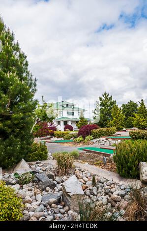 Olson Mansion und Golfplatz in Lake Wilderness, Washington. Stockfoto