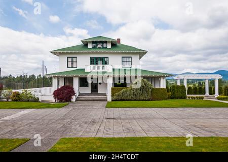 Olson Mansion und Golfplatz in Lake Wilderness, Washington. Stockfoto