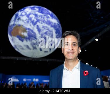 Glasgow, Schottland, Großbritannien. November 2021. IM BILD: Ed Miliband MP auf der COP26 Klimakonferenz. Edward Samuel Miliband ist ein britischer Politiker, der seit 2020 als Schattenminister für Unternehmen, Energie und Industriestrategie tätig ist. Seit 2005 ist er Mitglied des Parlaments von Doncaster North. Quelle: Colin Fisher/Alamy Live News Stockfoto