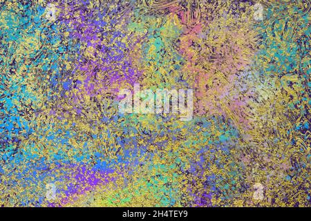 Abstrakt strukturierter mehrfarbiger Fantasy-Hintergrund. Stockfoto