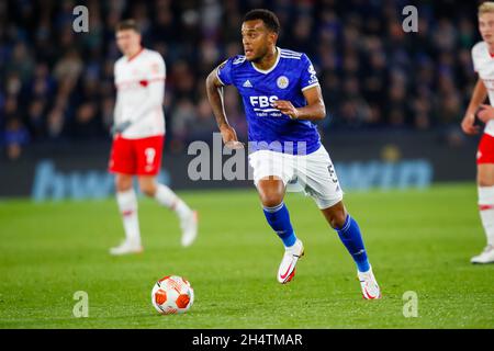 Leicester, Großbritannien. 4. November 2021; King Power Stadium, Leicester, Leicestershire, England; Europa League Football, Leicester City versus Spartak Moscow; Ryan Bertrand von Leicester City Credit: Action Plus Sports Images/Alamy Live News Stockfoto