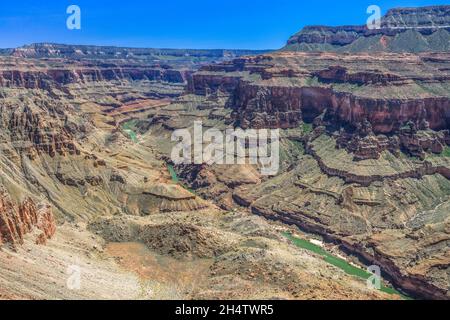 Colorado River im Bereich Tapeats Stromschnellen des Grand Canyon National Park, arizona Stockfoto