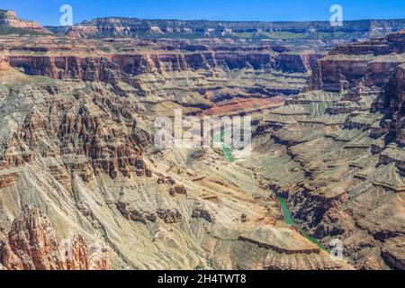 Colorado River im Bereich Tapeats Stromschnellen des Grand Canyon National Park, arizona Stockfoto