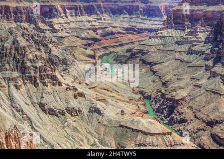 Colorado River im Bereich Tapeats Stromschnellen des Grand Canyon National Park, arizona Stockfoto