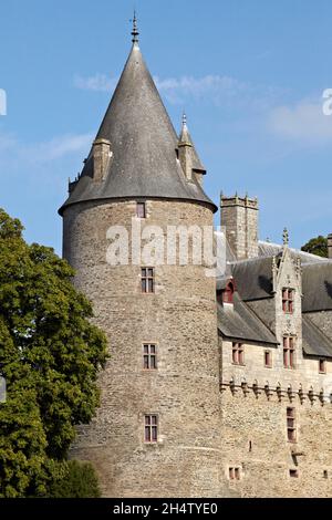 Chateau de Josselin. Bretagne. Frankreich. Stockfoto